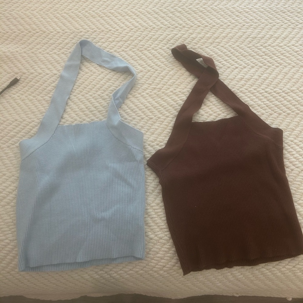 2 cute tube tops!! just have too many clothes. Size S in both.